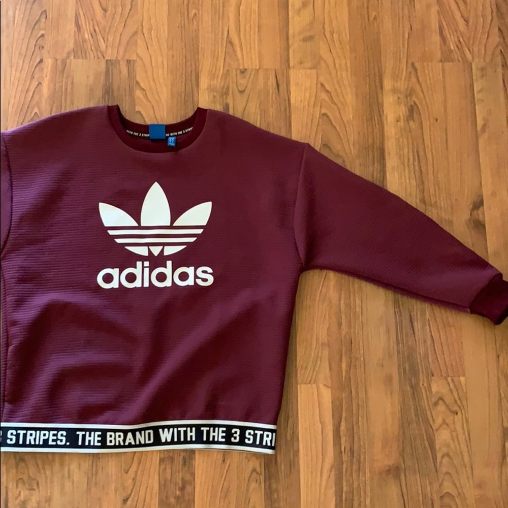 adidas originals sweatshirt burgundy